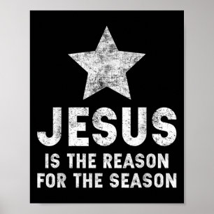 Poster Jesus É a Razão da Temporada Fé Cristã