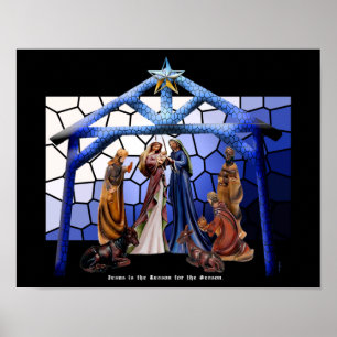 Poster Jesus é a razão - reflexo da natividade