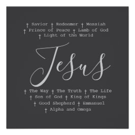 Pôster "Jesus é" baseado na fé