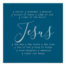 Pôster "Jesus é", baseado na fé cristã