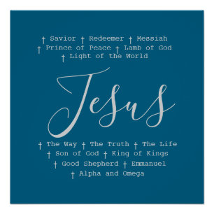 Pôster "Jesus é", baseado na fé cristã