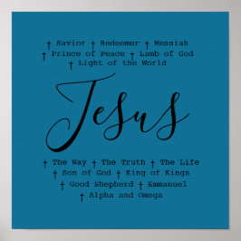 Poster "Jesus é", baseado na fé cristã