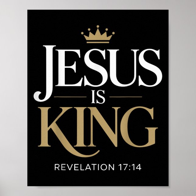 Poster Jesus é Bíblia verso citação cristã (Frente)