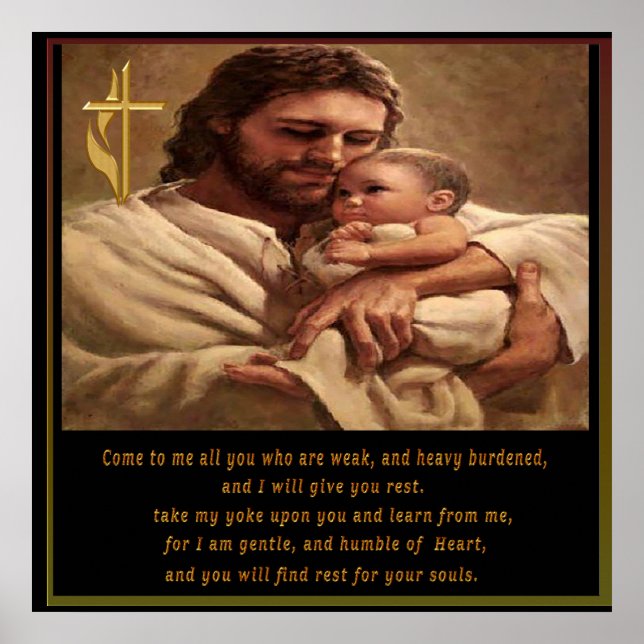 Poster Jesus e criança (Frente)