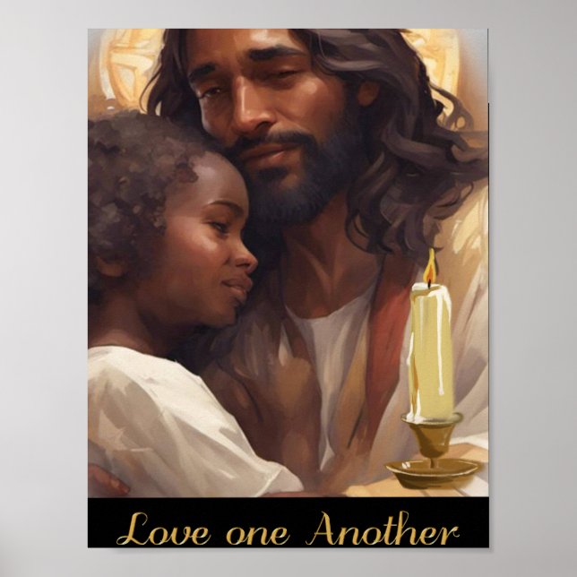Poster Jesus e Criança Cristã Poser (Frente)