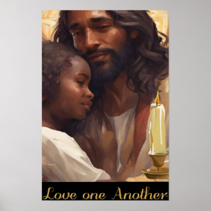 Poster Jesus e Criança Cristã Poser