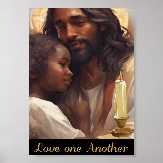 Poster Jesus e Criança Cristão Poser (Frente)