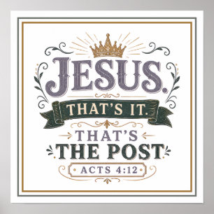 Poster Jesus É Isso É O Posto Citação Cristã