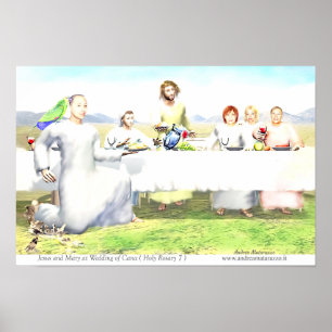 Poster Jesus e Maria no Casamento de Caná