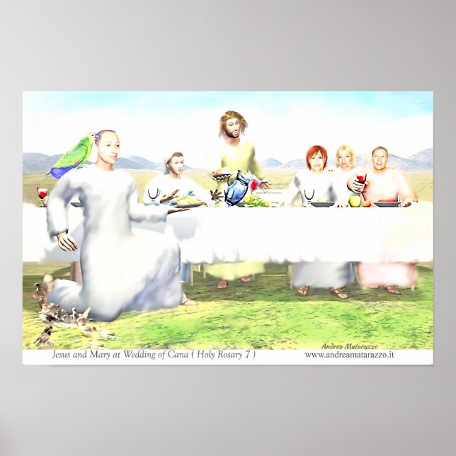 Poster Jesus e Maria no Casamento de Caná (Frente)