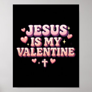 Poster Jesus É Meu Namorado Design Divertido Fé Cristã