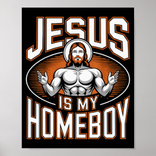 Poster Jesus É Meu Parceiro Religioso Academia Fé Cristã