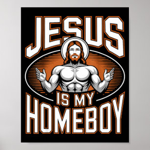 Poster Jesus É Meu Parceiro Religioso Academia Fé Cristã