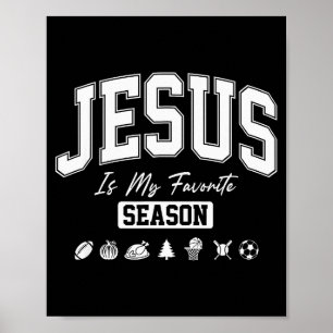 Poster Jesus É Minha Estação Favorita Citação Cristã