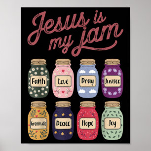 Poster Jesus é minha fé fé esperança amor reze alegria de