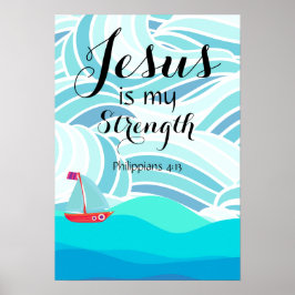 Poster Jesus é minha Força