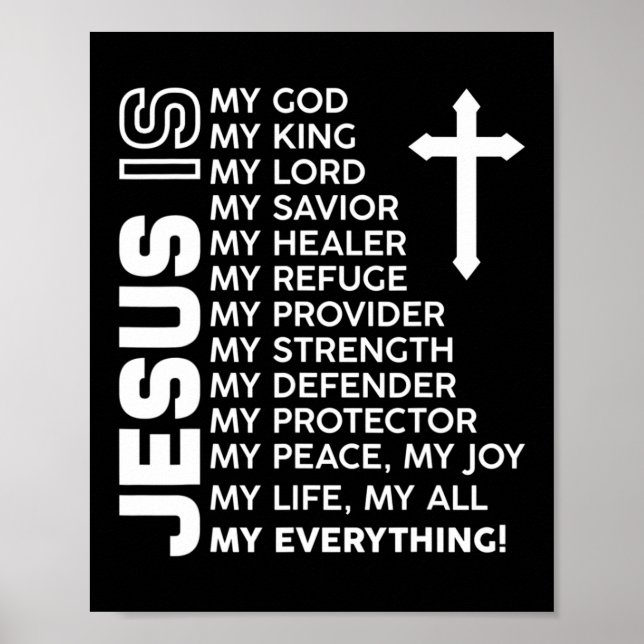 Poster Jesus é o meu tudo Jesus T-Shirt Você é um pedaço (Frente)