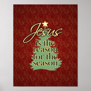Pôster Jesus é o Natal do cristão da razão