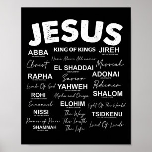 Poster Jesus é o rei dos nomes de Deus Hebraico Jesus cri