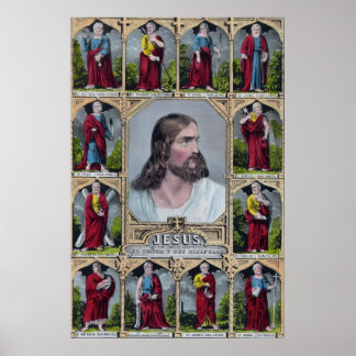 Pôster Jesus e os 12 apóstolos