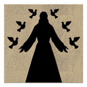 Pôster Jesus e os Doves Silhouette Poster