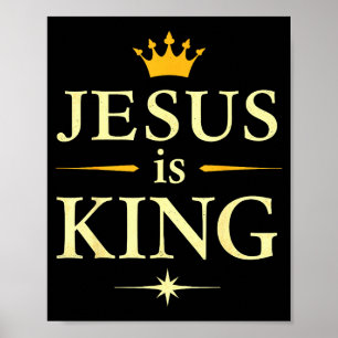 Poster Jesus É Rei _ Design de Fé Cristã
