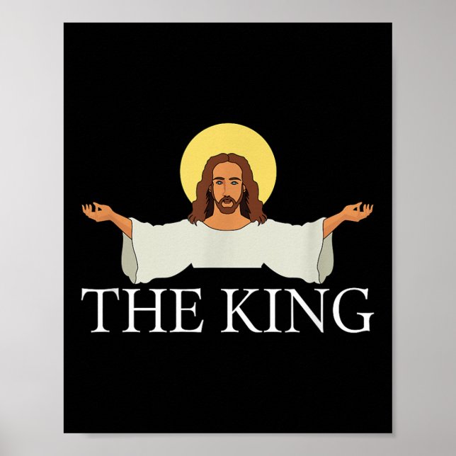 Poster Jesus É Rei Fé Religiosa Cristã (Frente)