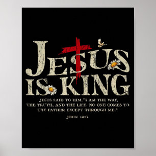 Poster Jesus é Rei Versículo Bíblico João 14_6 Deus Crist