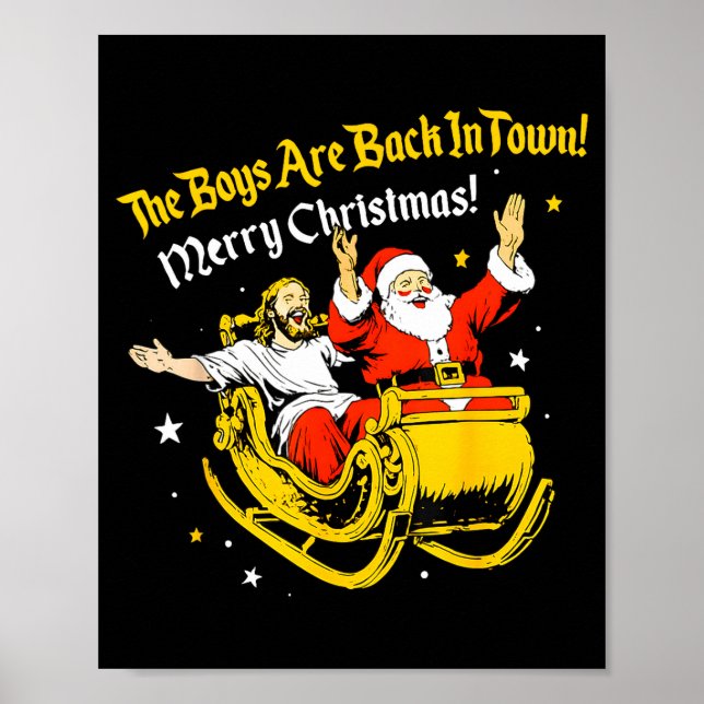 Poster Jesus E Santa Os Meninos Voltaram à Cidade Ch Dive (Frente)