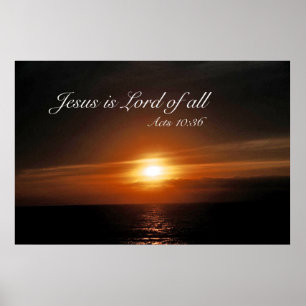 Poster Jesus é senhor de tudo