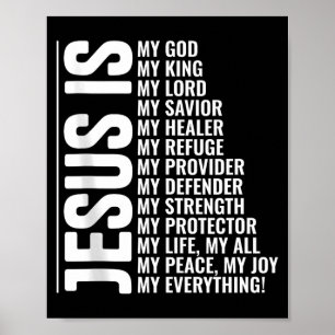 Poster Jesus é tudo fé cristã inspiradora