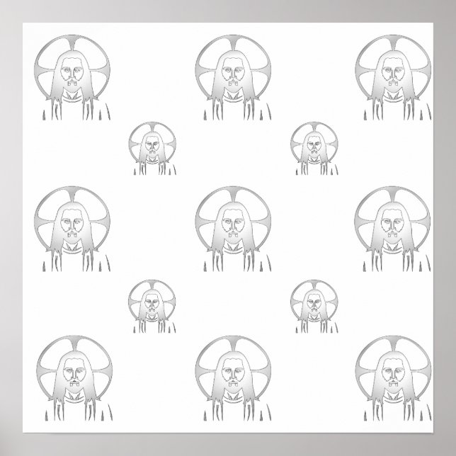 Pôster Jesus em Prata (Frente)