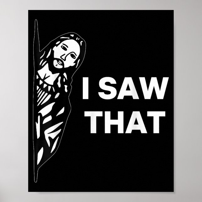 Poster Jesus Engraçado Eu Vi Isso (Frente)