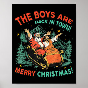 Poster Jesus engraçado Papai Noel Os Meninos Voltaram à C