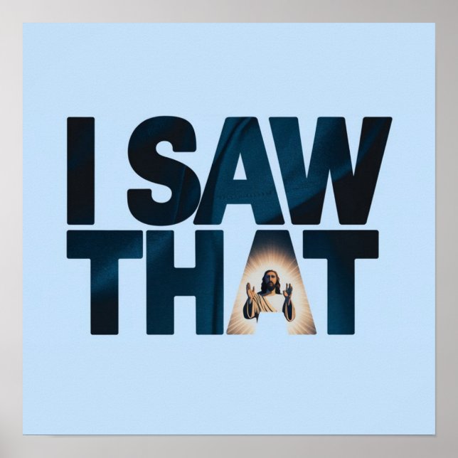 Poster Jesus está te observando, eu vi aquele Jesus Meme (Frente)