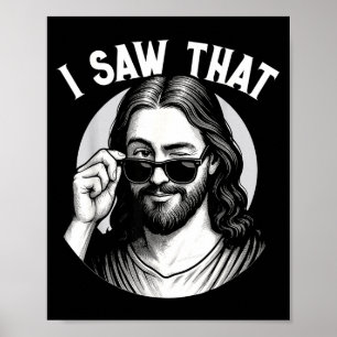 Poster Jesus, Eu Vi Isso, Citação Engraçada do Meme de Je
