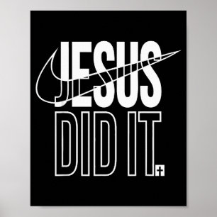 Poster Jesus Fez Ele Ressuscitou Cruz Cristã Religiosa