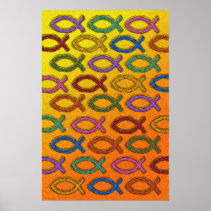 PÔSTER JESUS FISH DESIGN