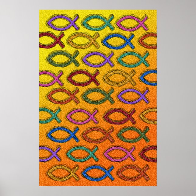 PÔSTER JESUS FISH DESIGN (Frente)