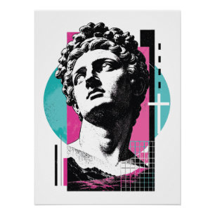 Pôster Jesus Grego Retro Brutalista Colossenses 2:3