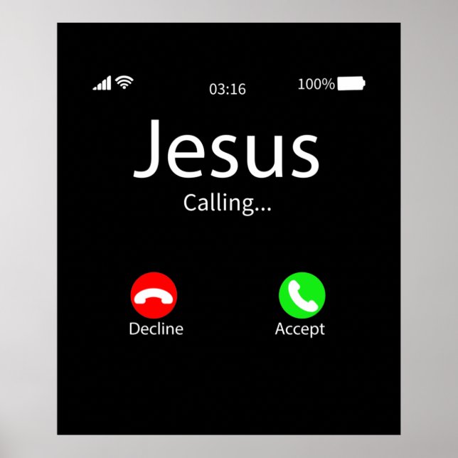 Poster Jesus Is Calling Christian (Frente)