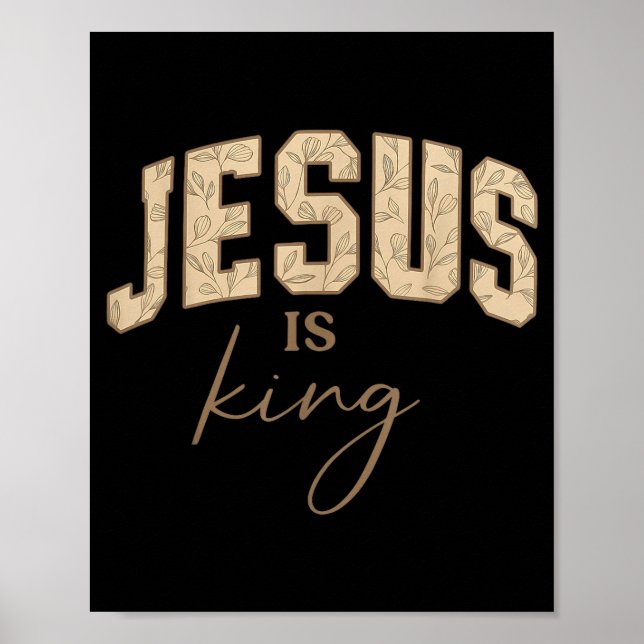 Poster Jesus.is King Bible Verse John 14_6 Christian Reli (Frente)