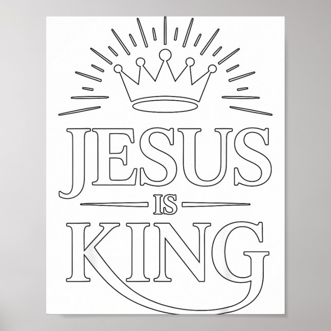 Poster Jesus Is King Christian  (Frente)