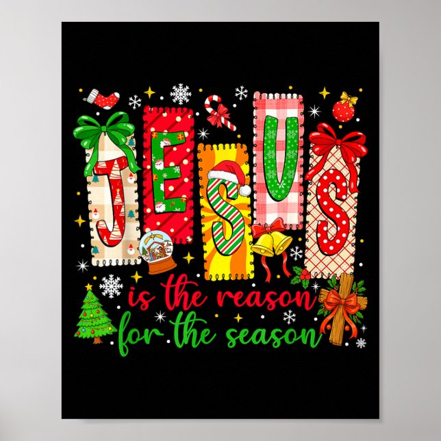 Poster Jesus Is The Reason For The Season Christian Chris (Frente)