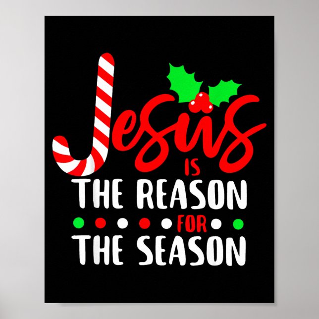 Poster Jesus Is The Reason For The Season Christmas Xmas  (Frente)