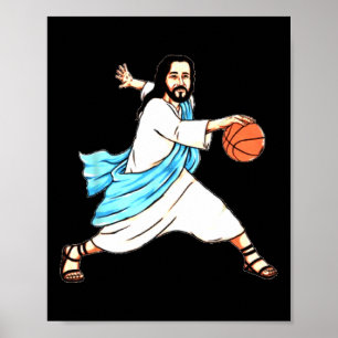 Poster Jesus joga basquete no Natal