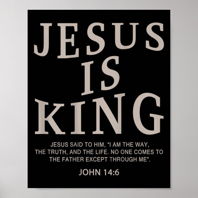 Poster Jesus King Christian Men Youth God Good Son Brothe (Frente)