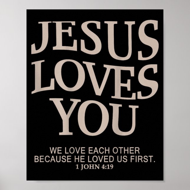 Poster Jesus Loves You Christian  (Frente)