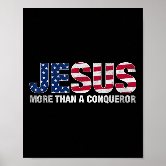 Poster Jesus Mais Do Que Um Conquistador Design de Bandei (Frente)