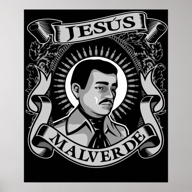 Poster Jesus Malverde Gift mexicano Herói Jesus Malverde (Frente)